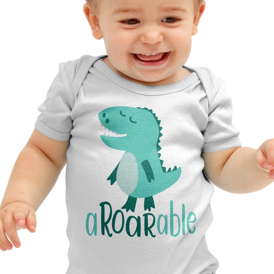 Download aROARable Dinosaur for Baby Boy Toddler svg png dxf eps | Chameleon Cuttables LLC