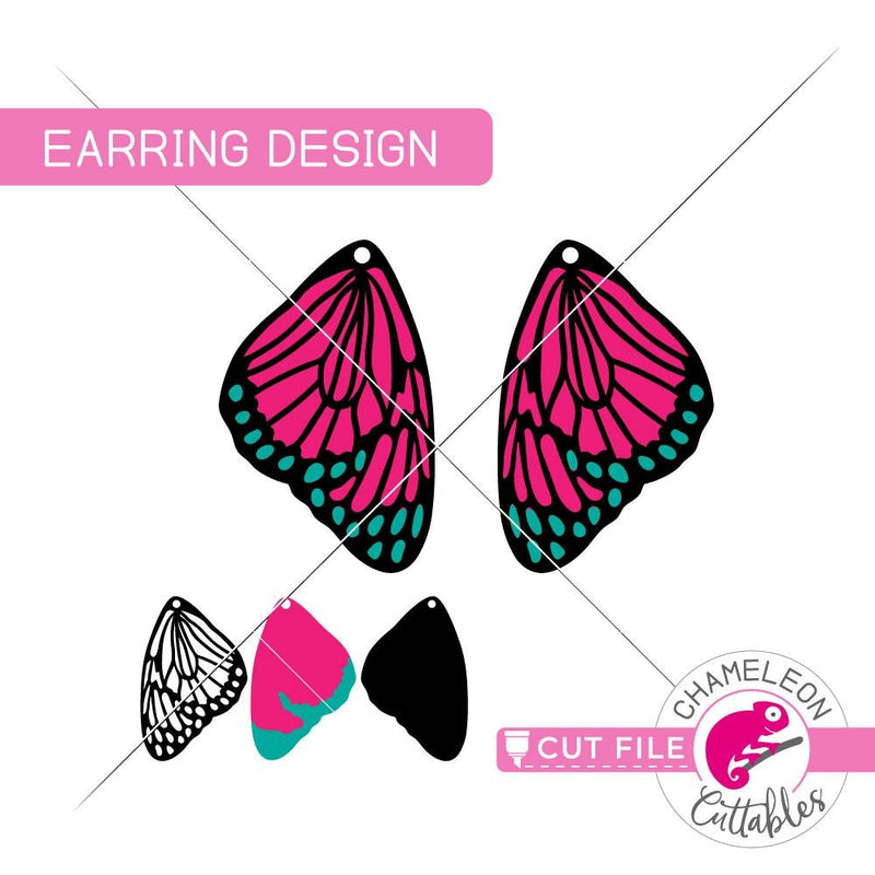 Download Butterfly Wing Earring Template svg png dxf eps ...