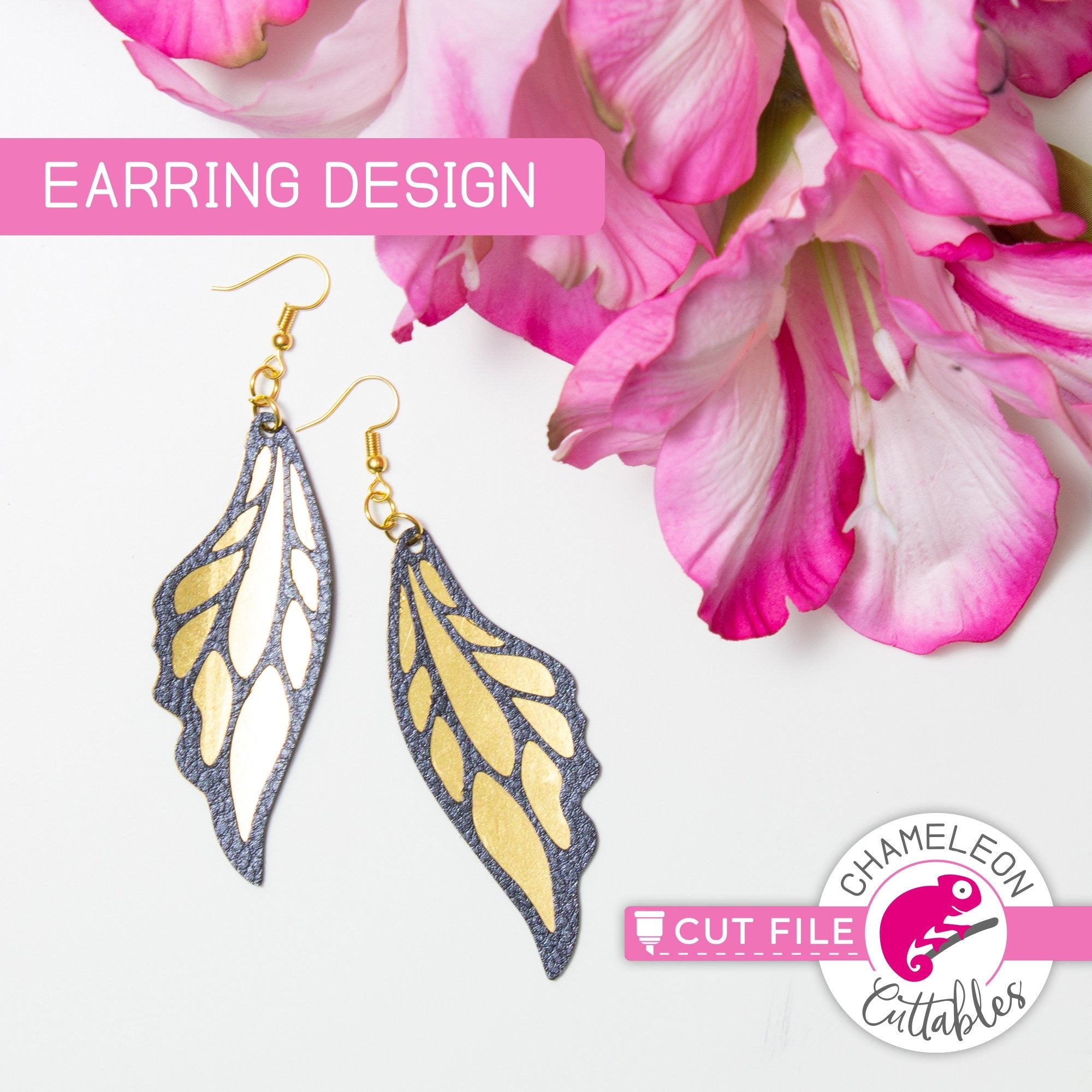 Download Butterfly Wing Inspired Earring Template Svg Png Dxf Eps Jpeg Chameleon Cuttables Llc Chameleon Cuttables Llc