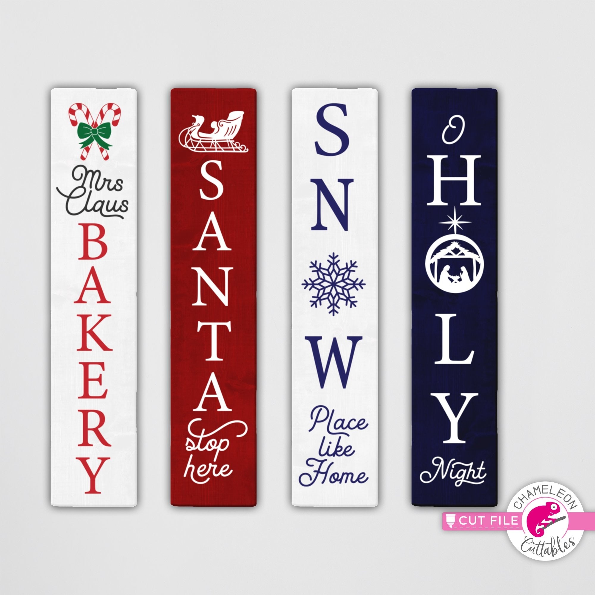 Download Christmas Porch Sign Bundle 3 Vertical Svg Png Dxf Chameleon Cuttables Llc Chameleon Cuttables Llc