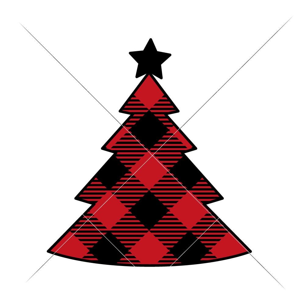 Download Christmas Tree plaid svg png dxf eps | Chameleon Cuttables LLC