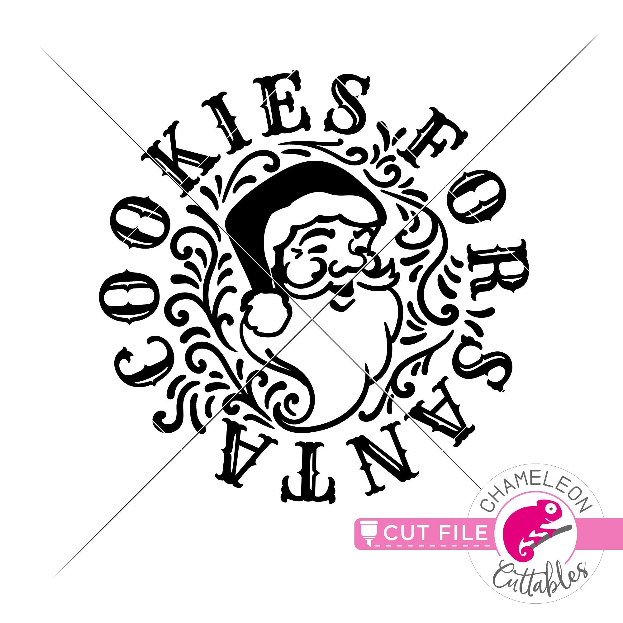 Download Cookies For Santa Vintage Svg Png Dxf Eps Jpeg Chameleon Cuttables Llc Chameleon Cuttables Llc