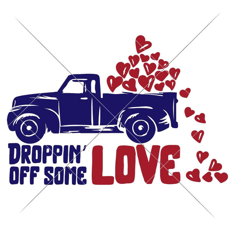 Download Droppin' off some Love Truck svg png dxf eps | Chameleon Cuttables LLC