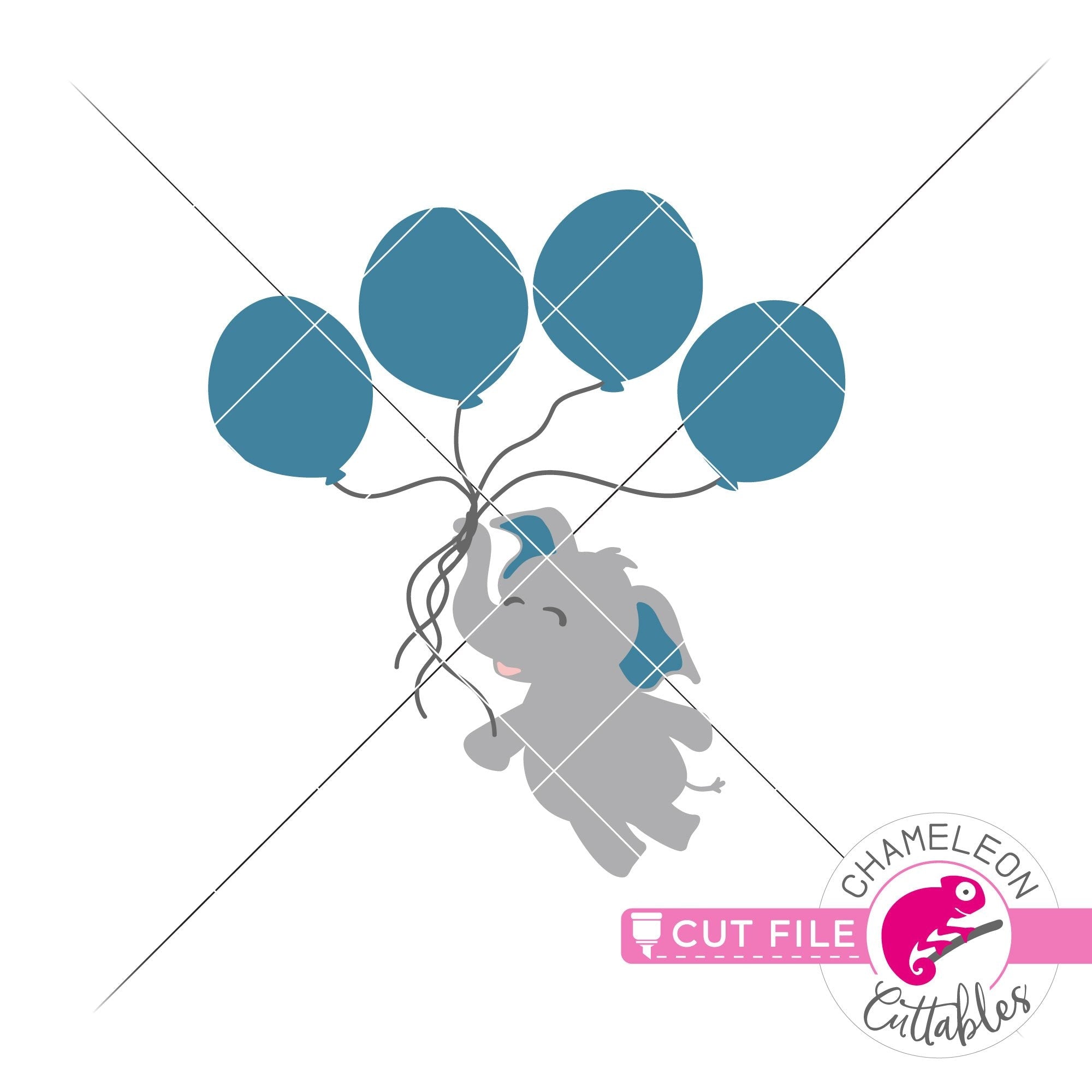 Download Elephant Boy With 4 Balloons Svg Png Dxf Eps Jpeg Chameleon Cuttables Llc Chameleon Cuttables Llc