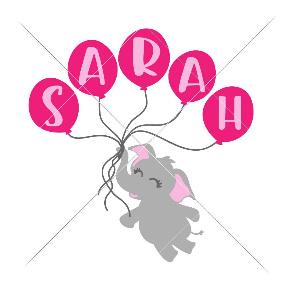 Elephant With Balloon Svg 338 SVG PNG EPS DXF File