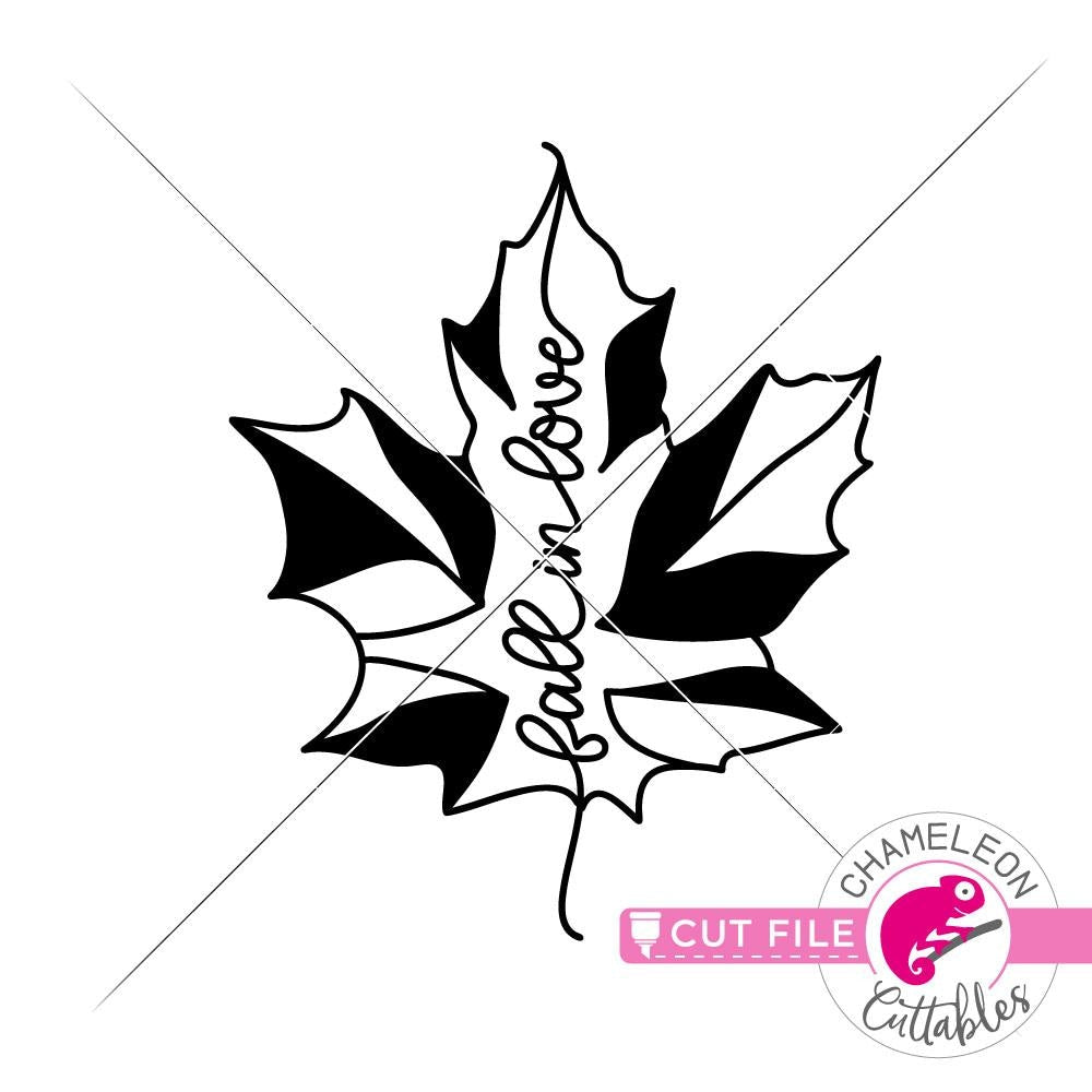 Fall In Love Svg Png Dxf Eps Jpeg Chameleon Cuttables Llc