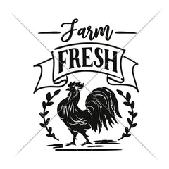 Farm fresh Rooster svg png dxf eps Chameleon Cuttables LLC | Chameleon ...