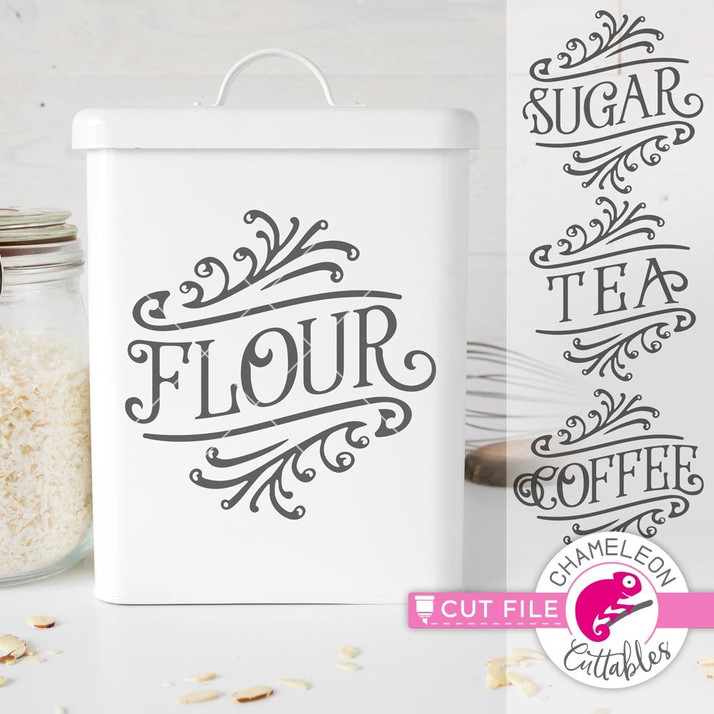 Download Flour Sugar Tea Coffee Vintage Canister Svg Png Dxf Eps Chameleon Cuttables Llc Chameleon Cuttables Llc