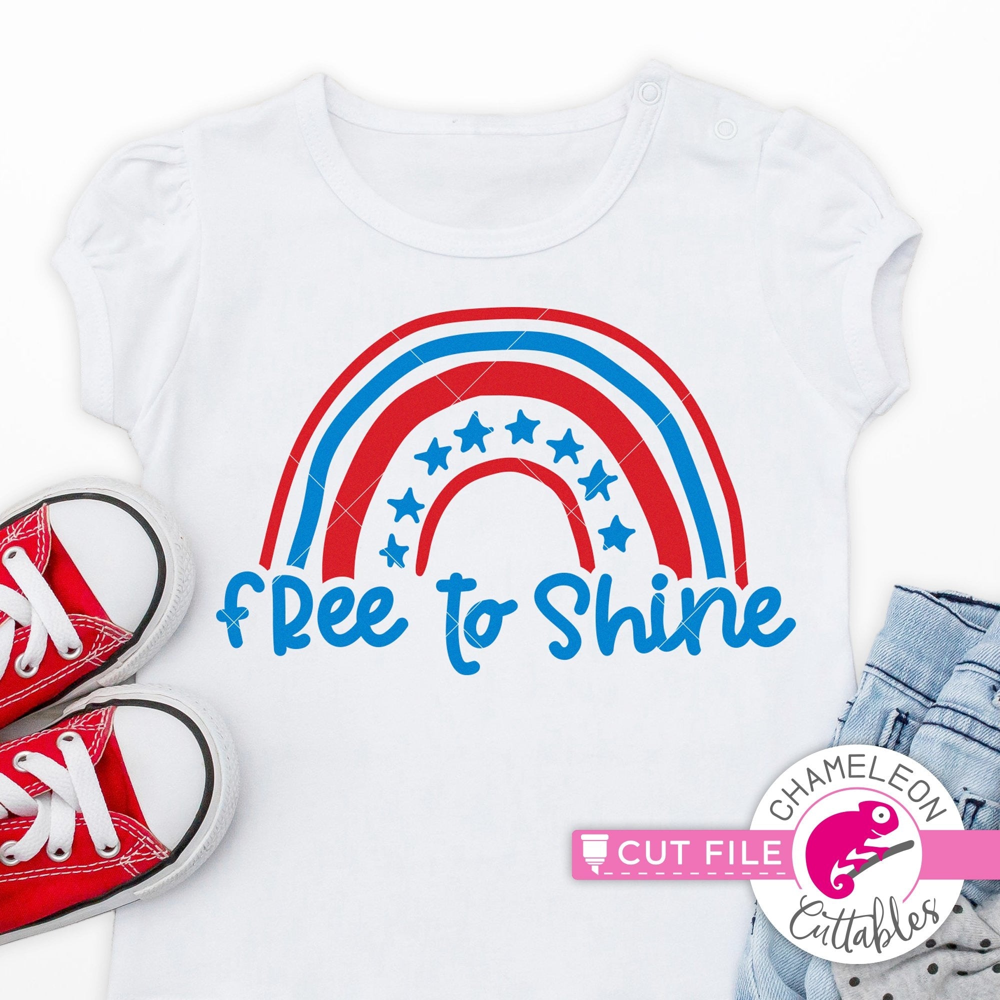 Download Free To Shine Rainbow Patriotic 4th Of July Svg Png Dxf Eps Jpeg Chameleon Cuttables Llc Chameleon Cuttables Llc