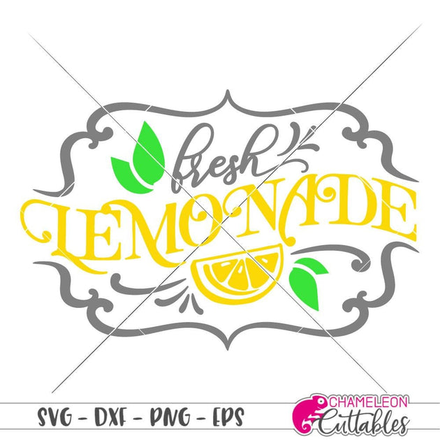 Fresh Lemonade vintage svg png dxf eps Chameleon Cuttables LLC ...