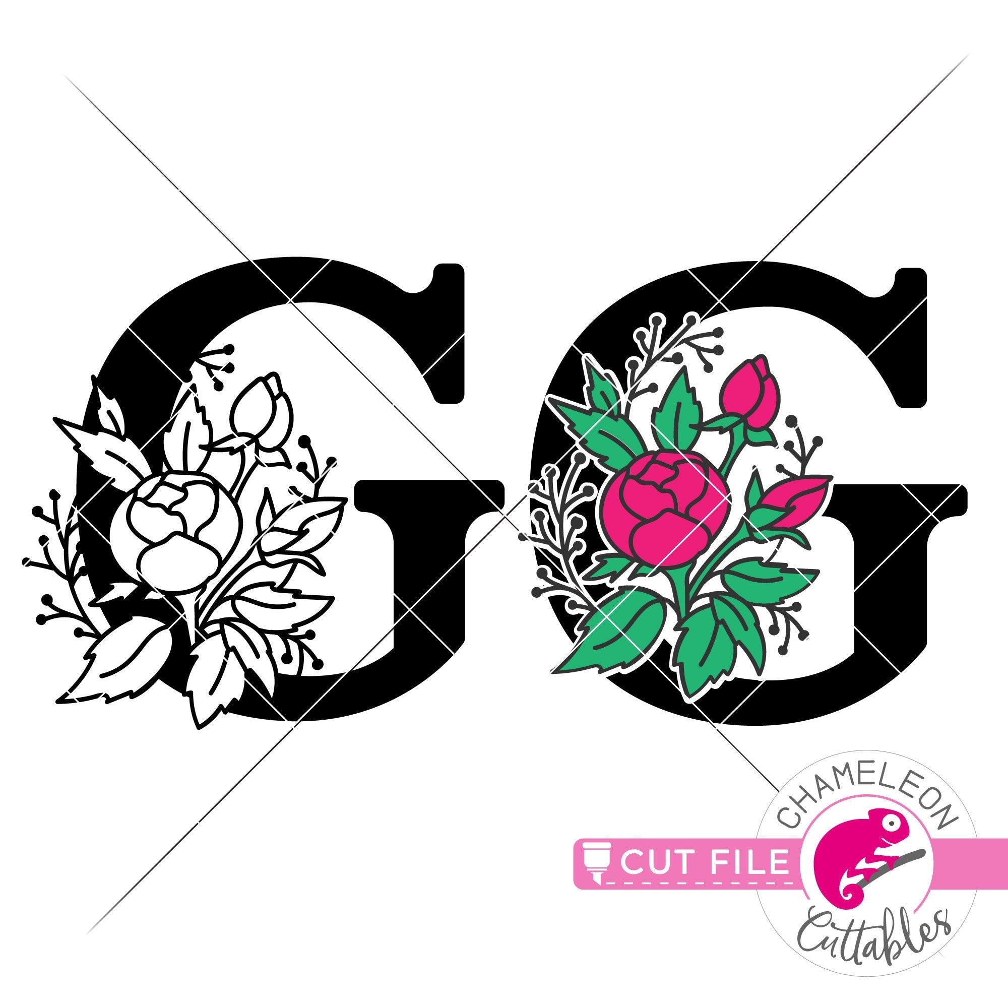 Download Letter G Floral Monogram Frame Svg Cut File File For Cricut Commercial Use Caty Catherine Clip Art Art Collectibles