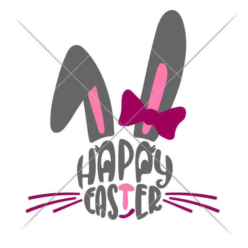 Happy Easter Bunny Face Girl svg png dxf eps | Chameleon ...