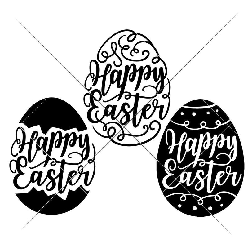 Download Happy Easter Eggs svg png dxf eps | Chameleon Cuttables LLC
