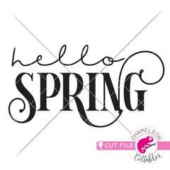 Hello Spring modern Farmhouse svg png dxf eps jpeg SVG DXF PNG Cutting File
