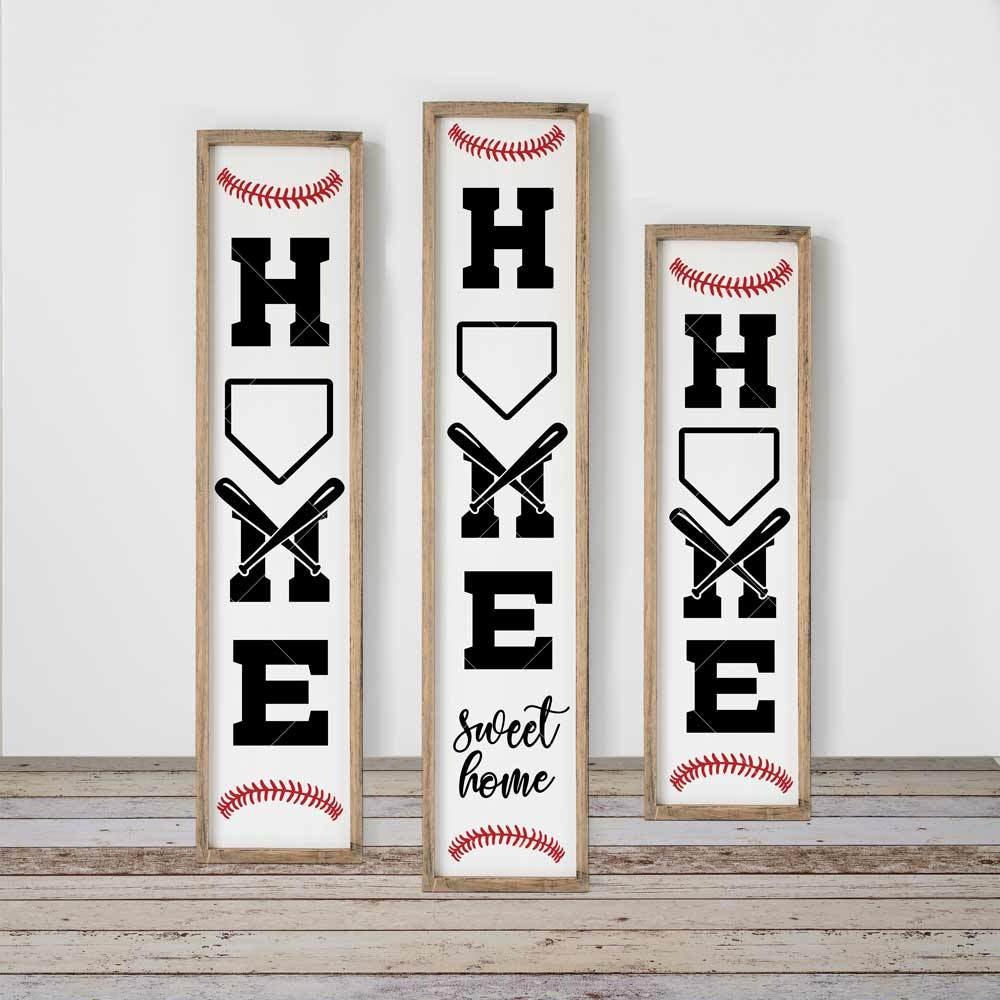 Download Home Baseball vertical svg png dxf | Chameleon Cuttables LLC