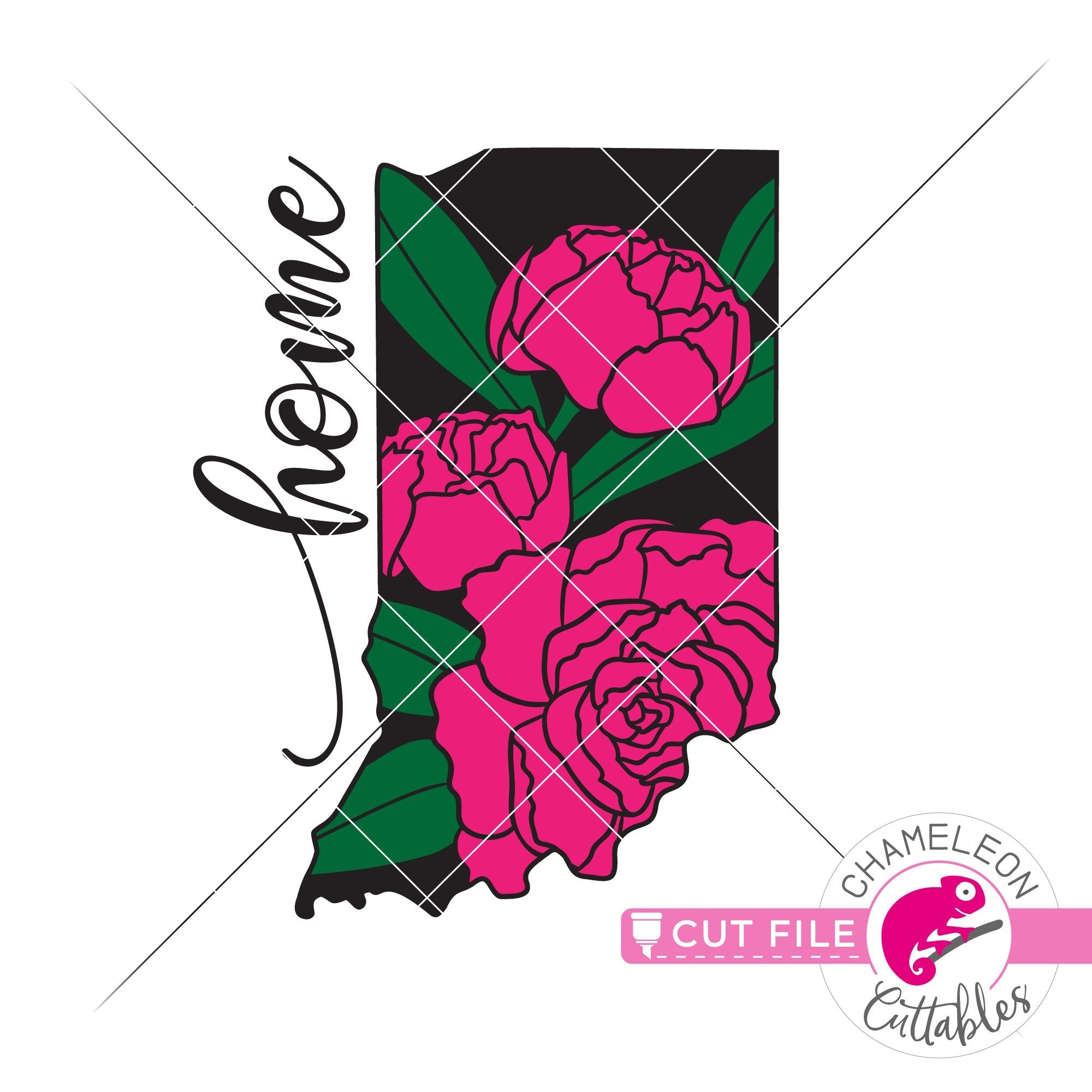 Home Indiana state flower peony layered svg png dxf eps ...