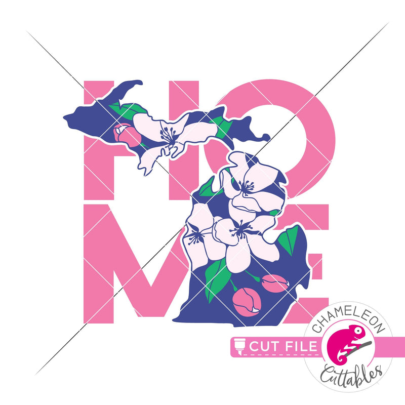 Download Home Michigan state flower apple blossom layered svg png ...