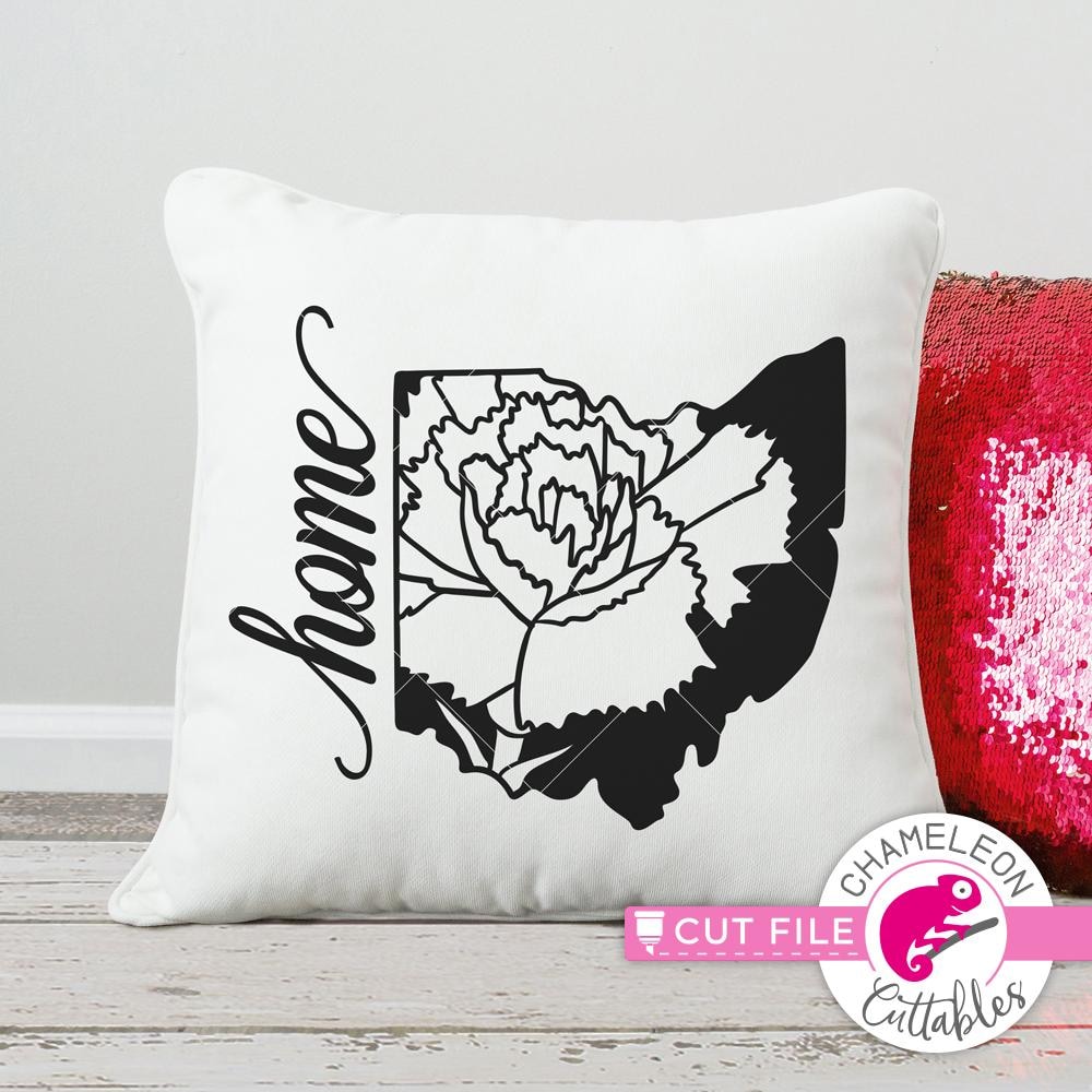 Download Home Ohio State Flower Red Carnation Svg Png Dxf Eps Chameleon Cuttables Llc Chameleon Cuttables Llc