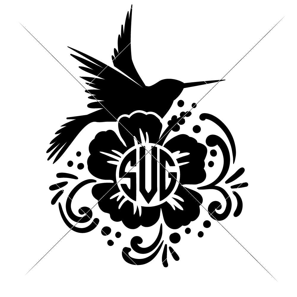 Download Hummingbird for Monogram svg png dxf eps | Chameleon ...