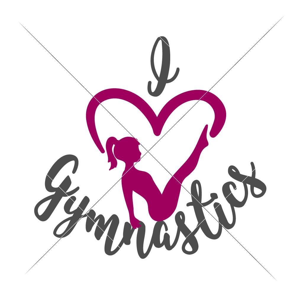 Download I Love Gymnastics Svg Png Dxf Eps Chameleon Cuttables Llc SVG, PNG, EPS, DXF File