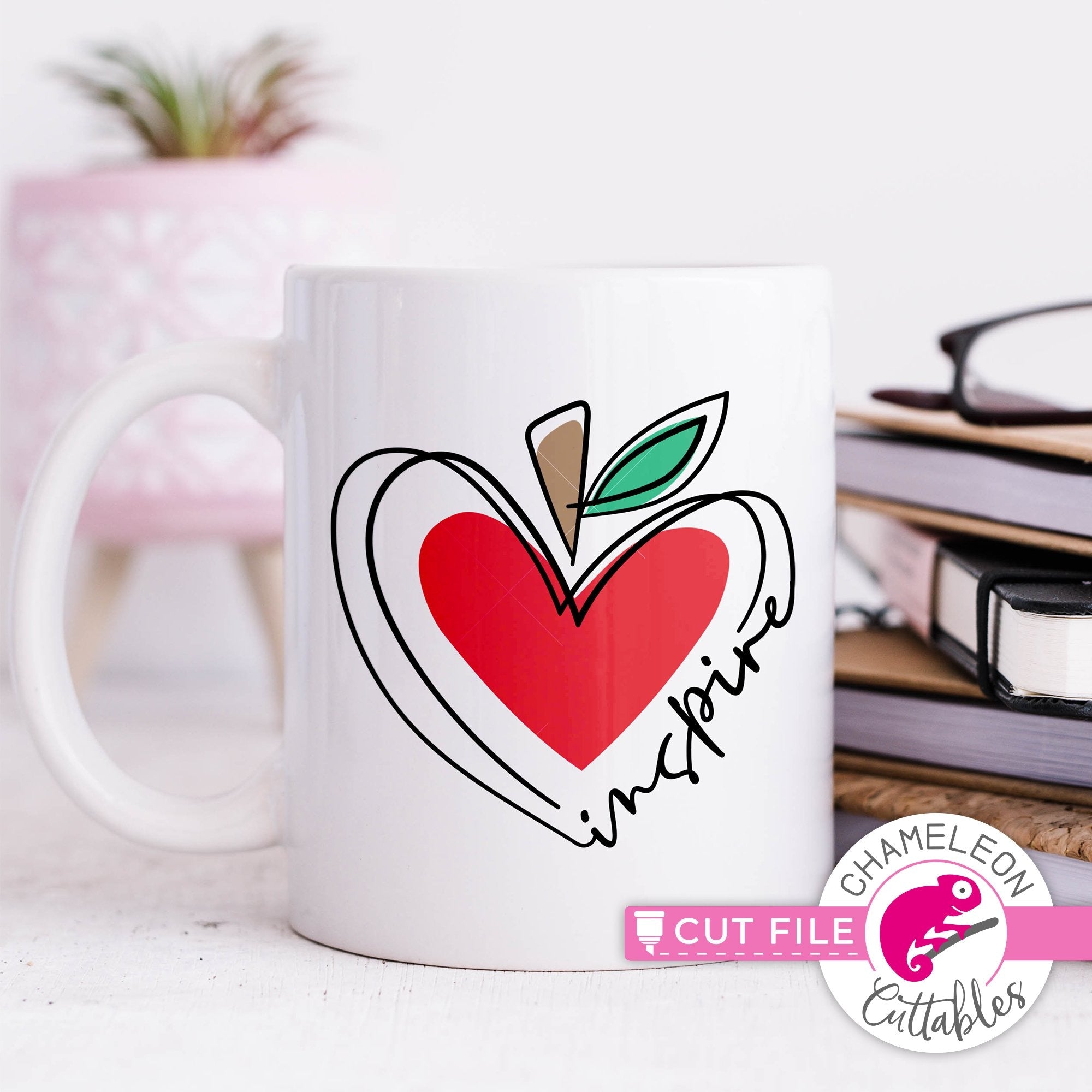 Download Inspire Apple Heart Teacher Appreciation Svg Png Dxf Eps Jpeg Chameleon Cuttables Llc Chameleon Cuttables Llc