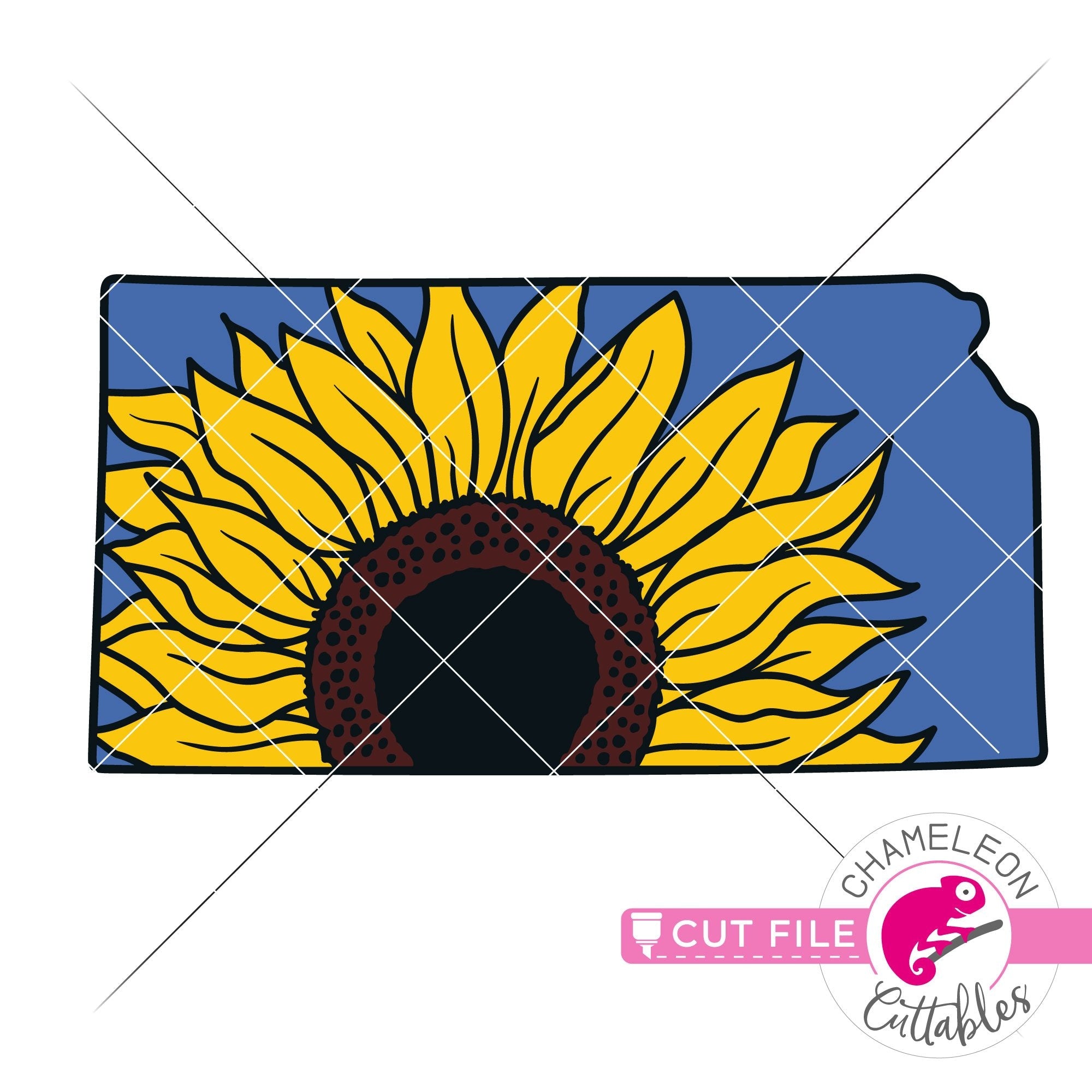 Download Kansas State Flower Sunflower Layered Svg Png Dxf Eps Jpeg Chameleon Cuttables Llc Chameleon Cuttables Llc