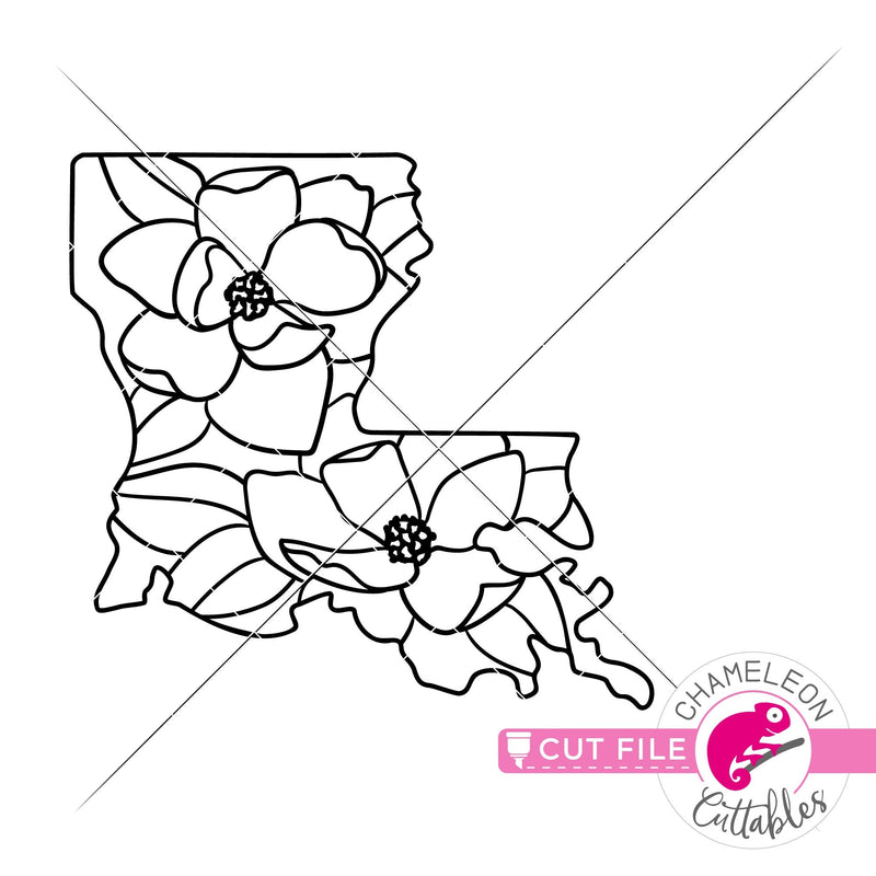 Download Louisiana state flower magnolia outline svg png dxf eps ...