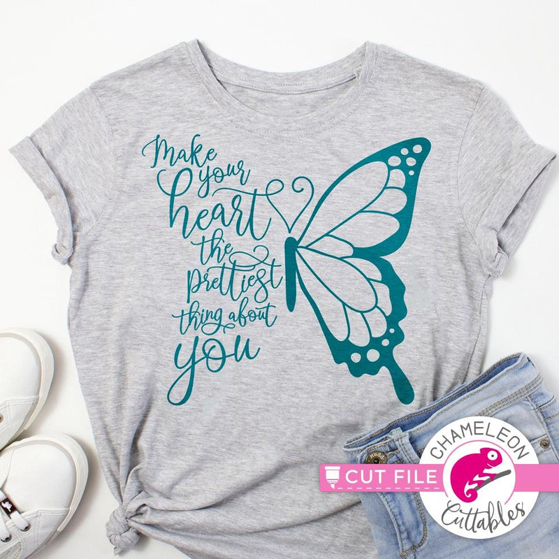 Download Make Your Heart The Prettiest Thing About You Butterfly Svg Png Dxf Ep Chameleon Cuttables Llc PSD Mockup Templates