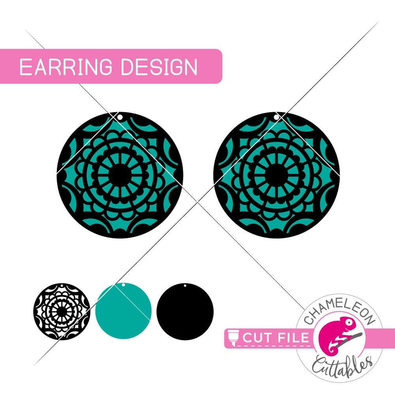 Download Mandala Circle Earring Template svg png dxf eps ...