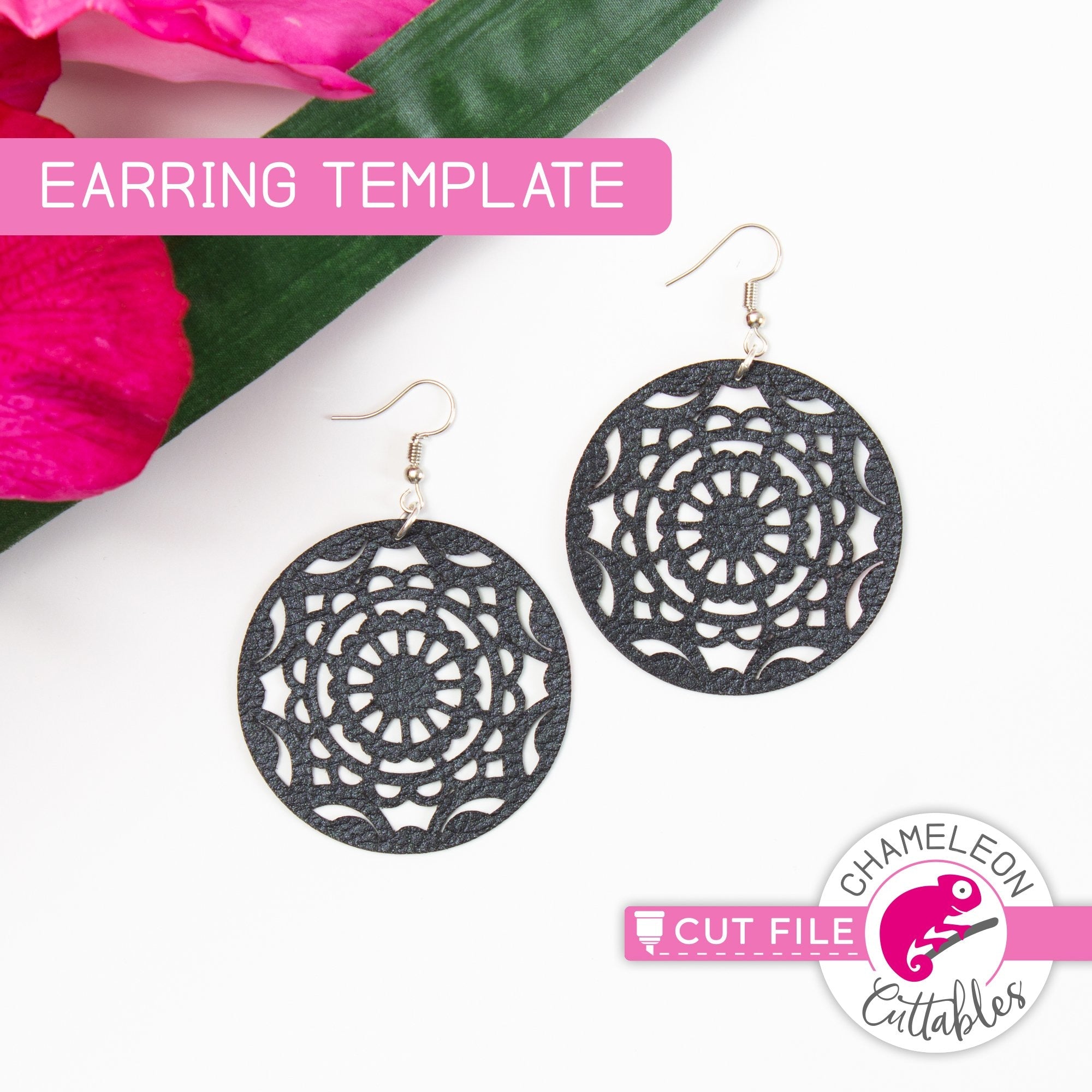 Download Mandala Circle Earring Template svg png dxf eps ...