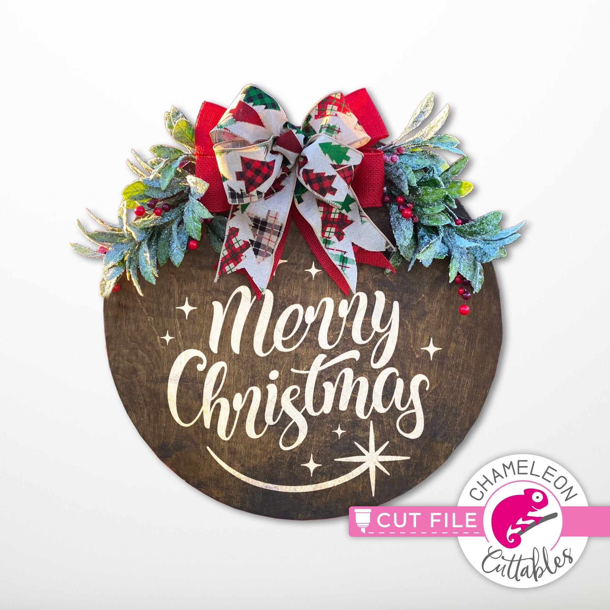 Download Merry Christmas For Round Sign Svg Png Dxf Eps Jpeg Chameleon Cuttables Llc Chameleon Cuttables Llc