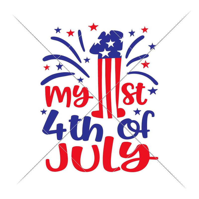 Download My first 4th of July svg png dxf eps | Chameleon Cuttables LLC