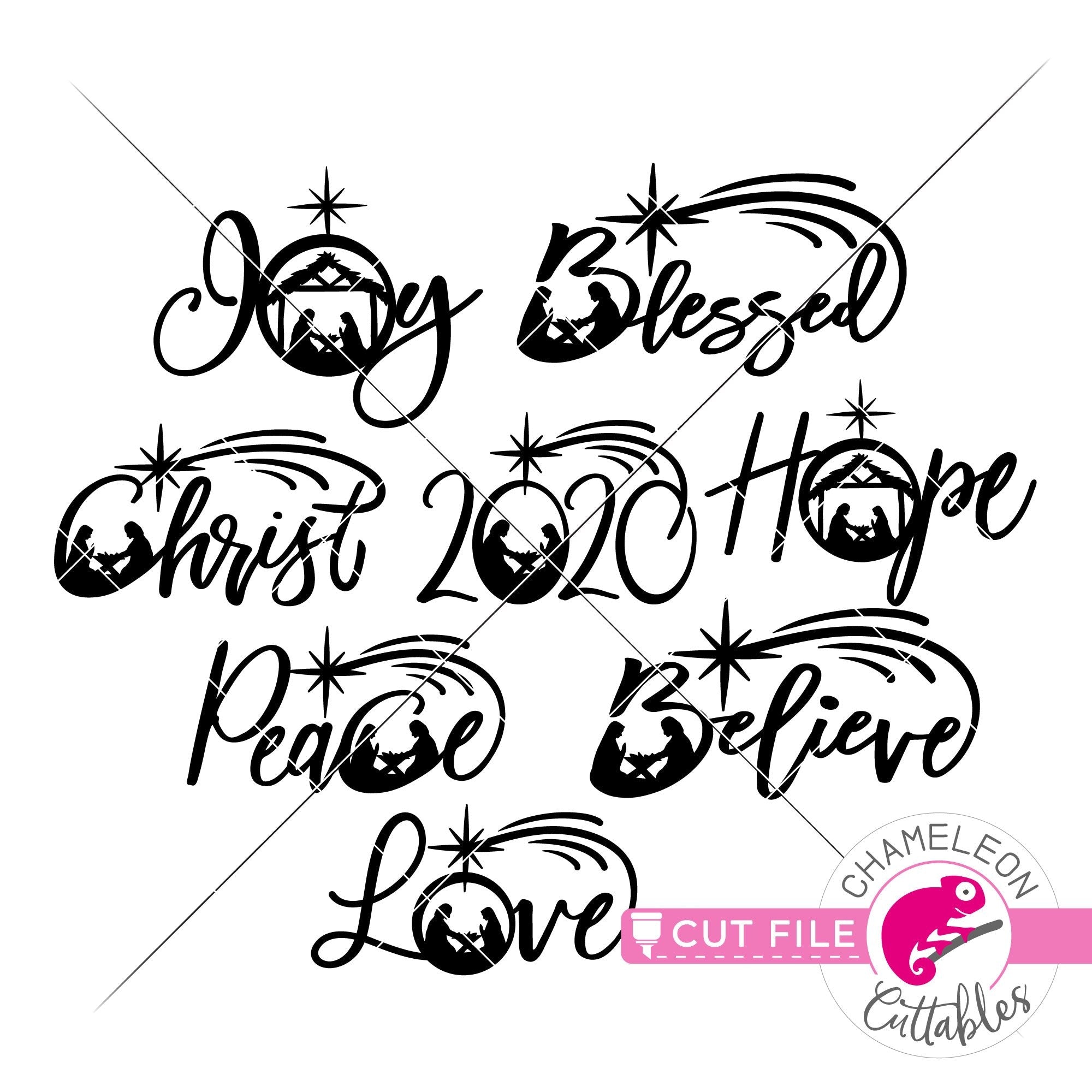 Download Nativity Scene Ornament Bundle svg png dxf eps jpeg ...