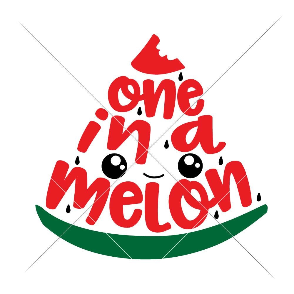 Download One In A Melon Watermelon Slice With Cute Face Svg Png Dxf Eps Chameleon Cuttables Llc Chameleon Cuttables Llc