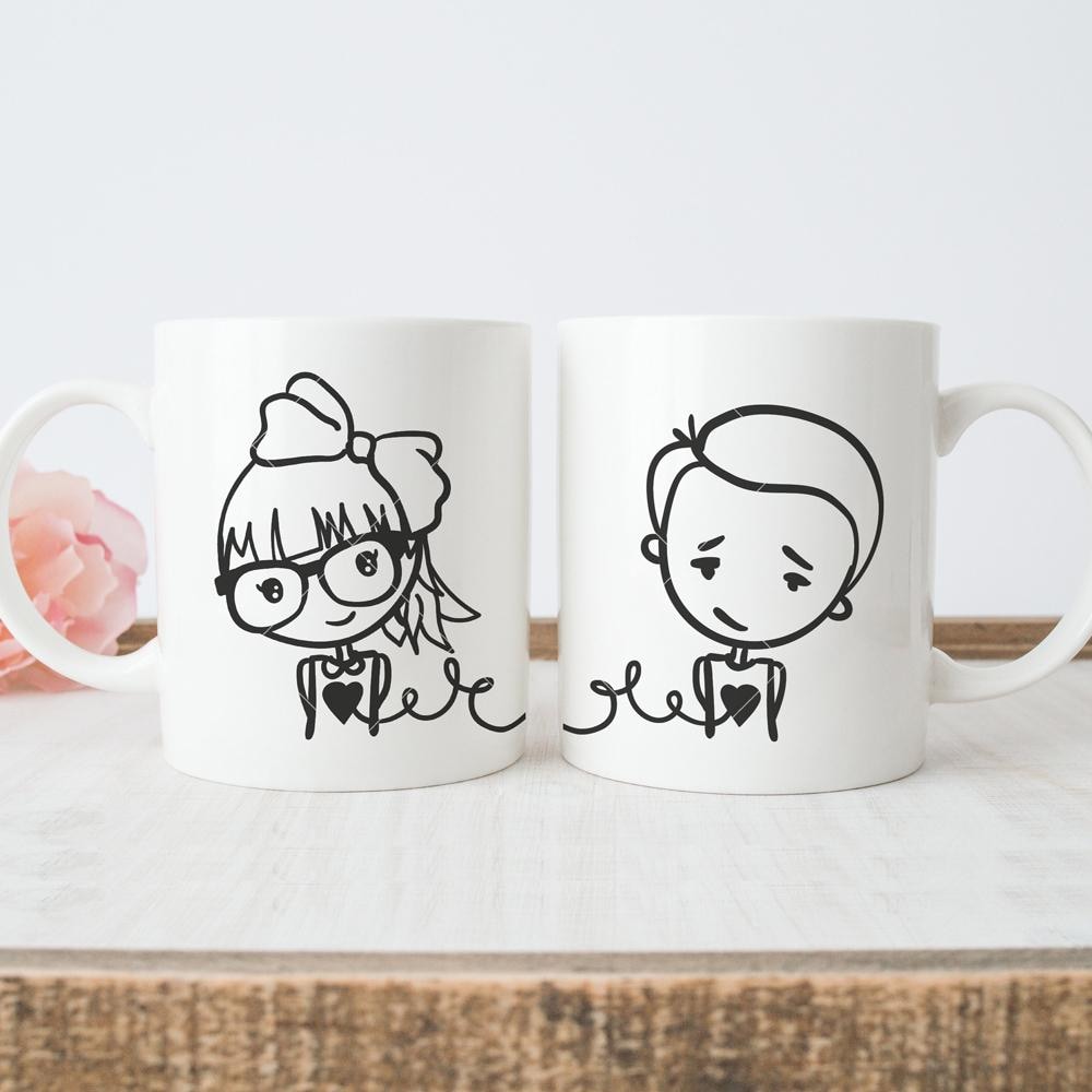 Download Our Hearts Are Connected For Friendship Mugs Svg Png Dxf Chameleon Cuttables Llc Chameleon Cuttables Llc