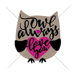 Download Owl always love you svg png dxf eps | Chameleon Cuttables LLC