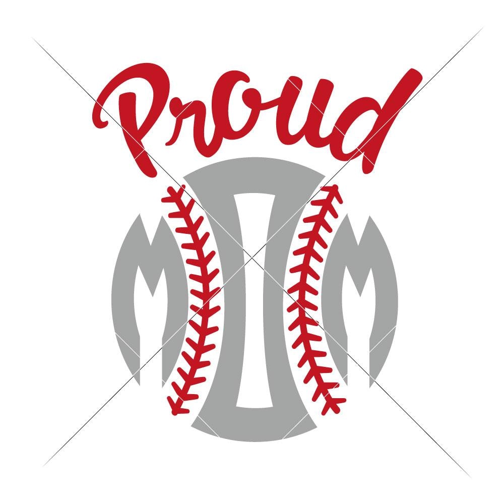 Download Proud Baseball Mom svg png dxf eps | Chameleon Cuttables LLC