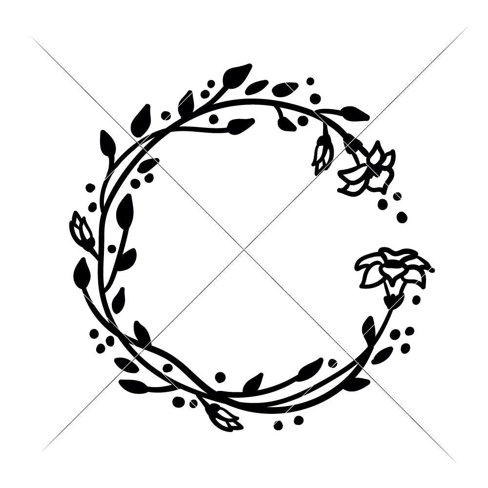 Download Pumpkin Flower Wreath svg png dxf eps | Chameleon Cuttables LLC