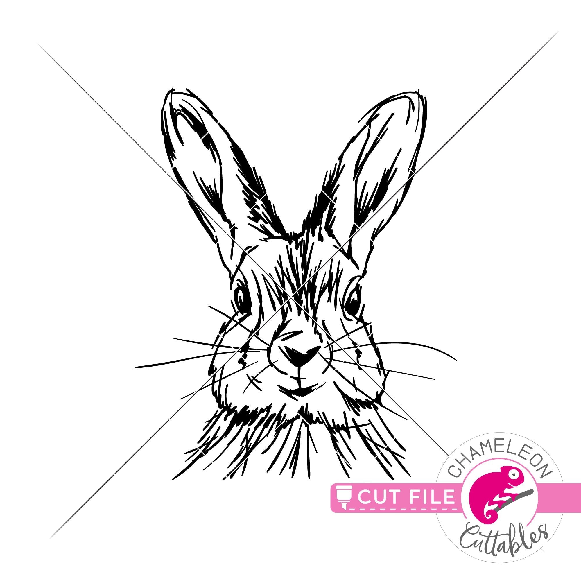 Download Rabbit Sketch Drawing Easter Bunny Svg Png Dxf Eps Jpeg Chameleon Cuttables Llc Chameleon Cuttables Llc