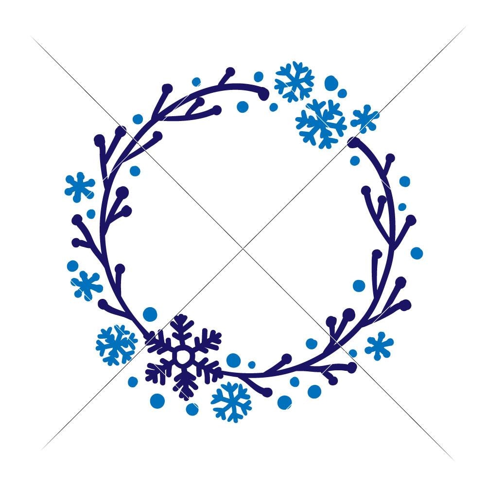 Download Snowflake Wreath For Monogram Svg Png Dxf Eps Chameleon Cuttables Llc Chameleon Cuttables Llc