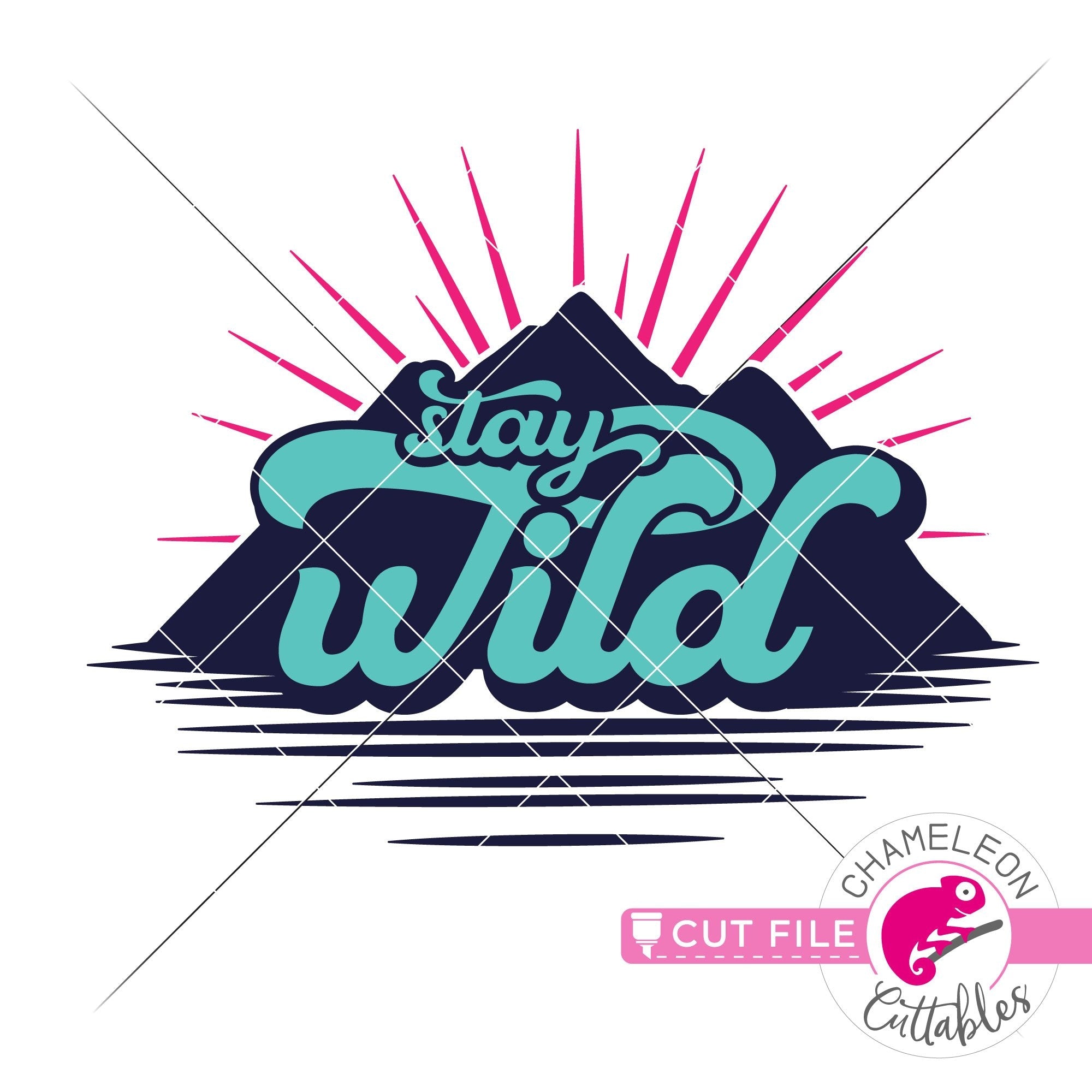 Download Stay Wild Mountain Outdoor Layered Svg Png Dxf Eps Jpeg Chameleon Cuttables Llc Chameleon Cuttables Llc