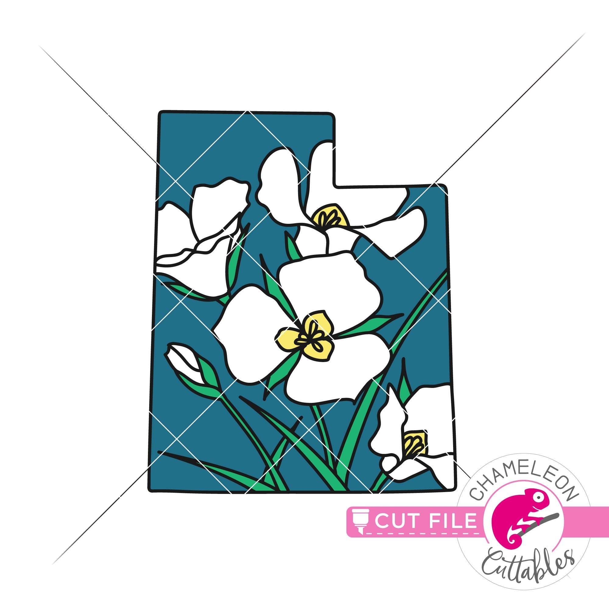 Download Utah State Flower Sego Lily Layered Svg Png Dxf Eps Jpeg Chameleon Cuttables Llc Chameleon Cuttables Llc