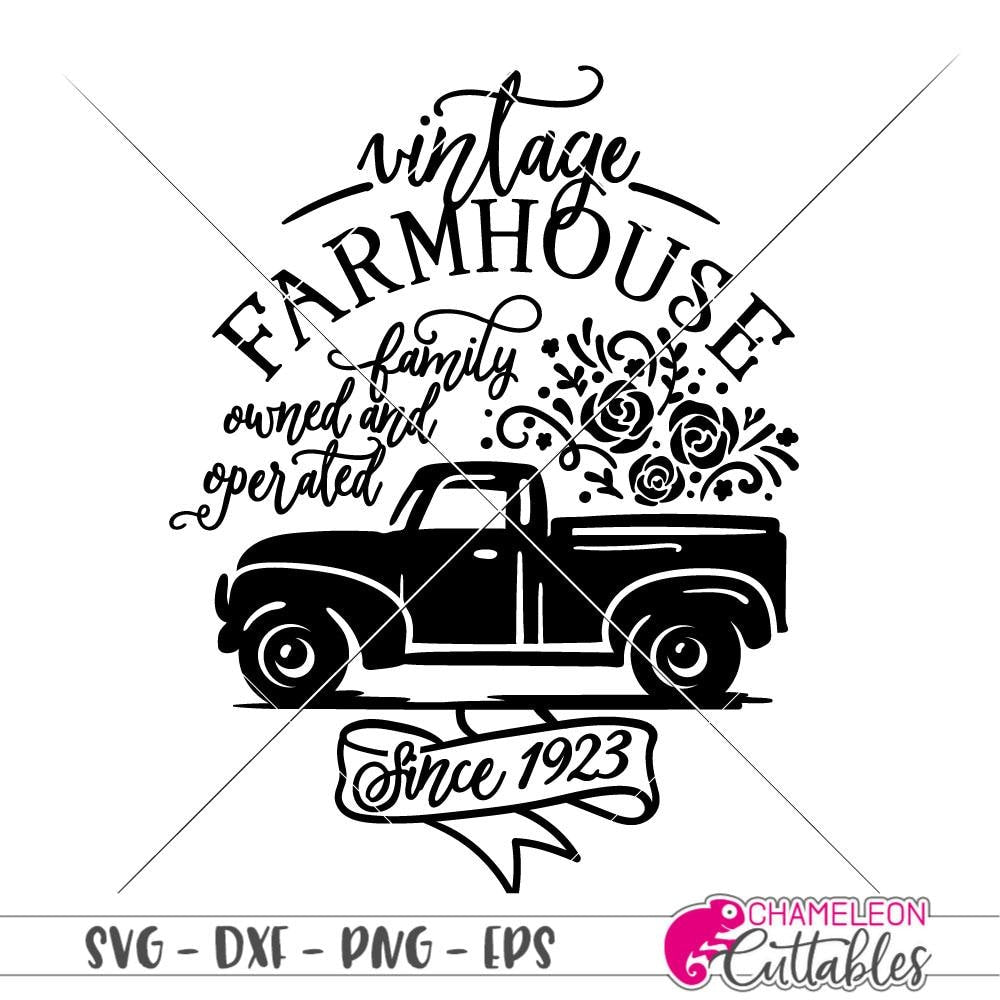Download Vintage Farmhouse Truck svg png dxf eps | Chameleon ...