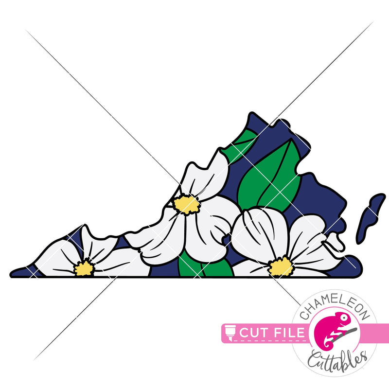 Download Virginia state flower dogwood layered svg png dxf eps jpeg ...