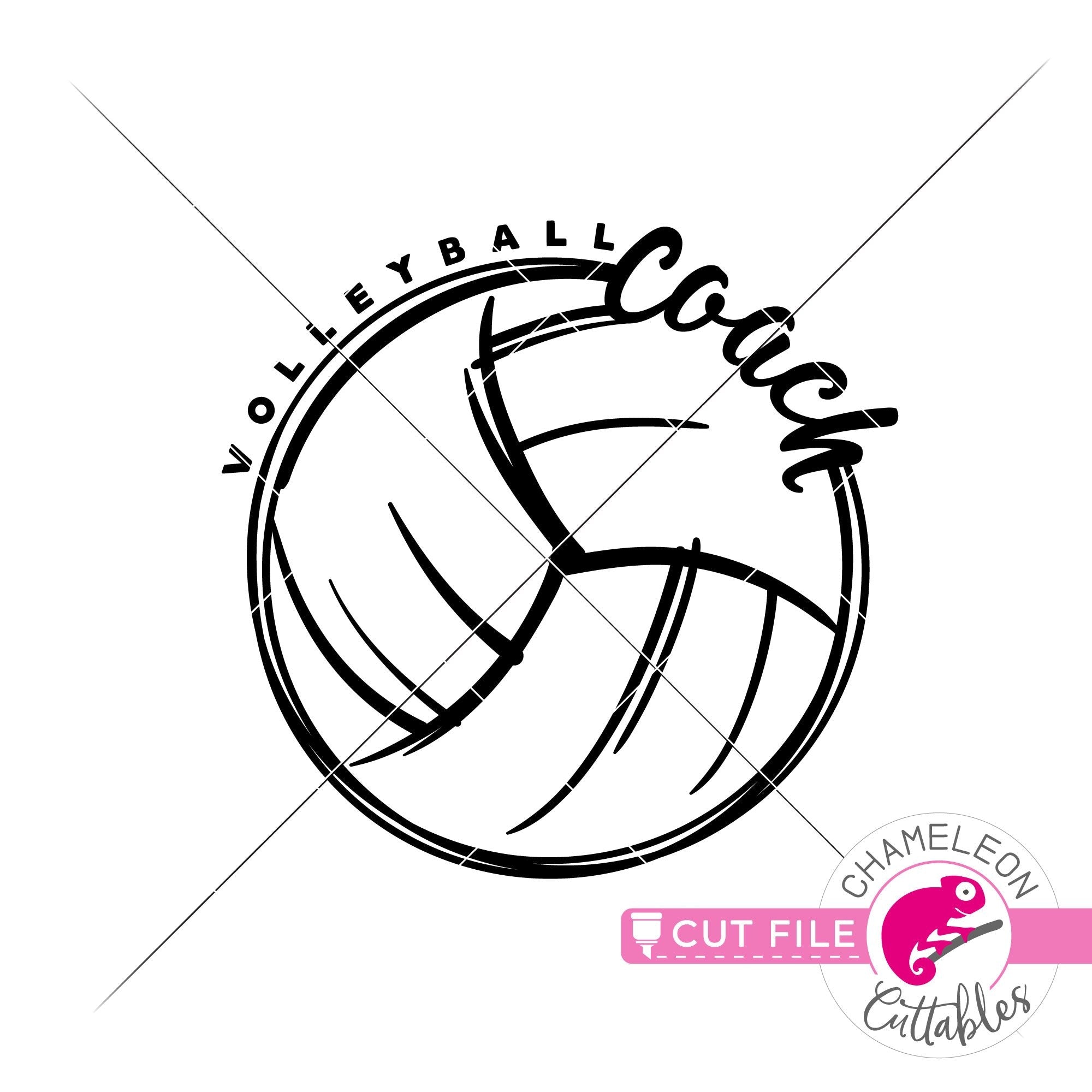 Volleyball Coach Sketch Drawing svg png dxf eps jpeg Chameleon Cuttables  LLC | Chameleon Cuttables LLC