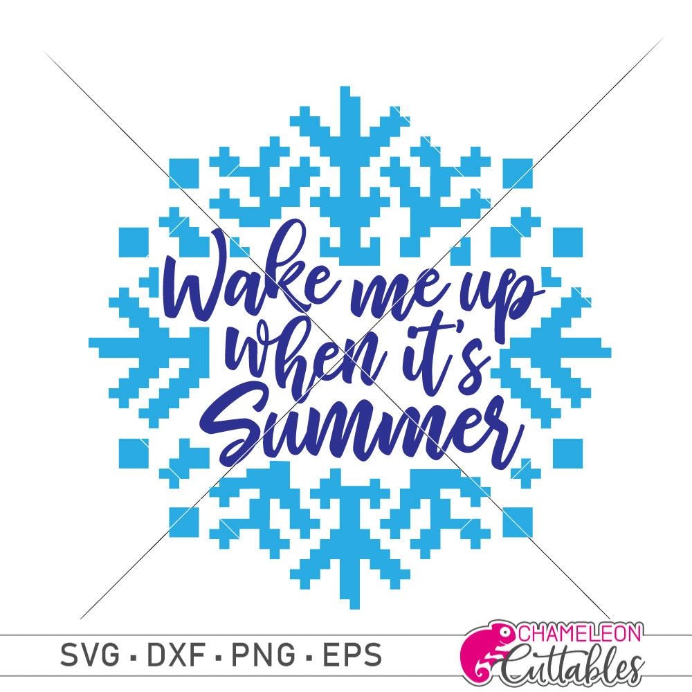Download Wake me up when it's Summer svg png dxf eps | Chameleon Cuttables LLC