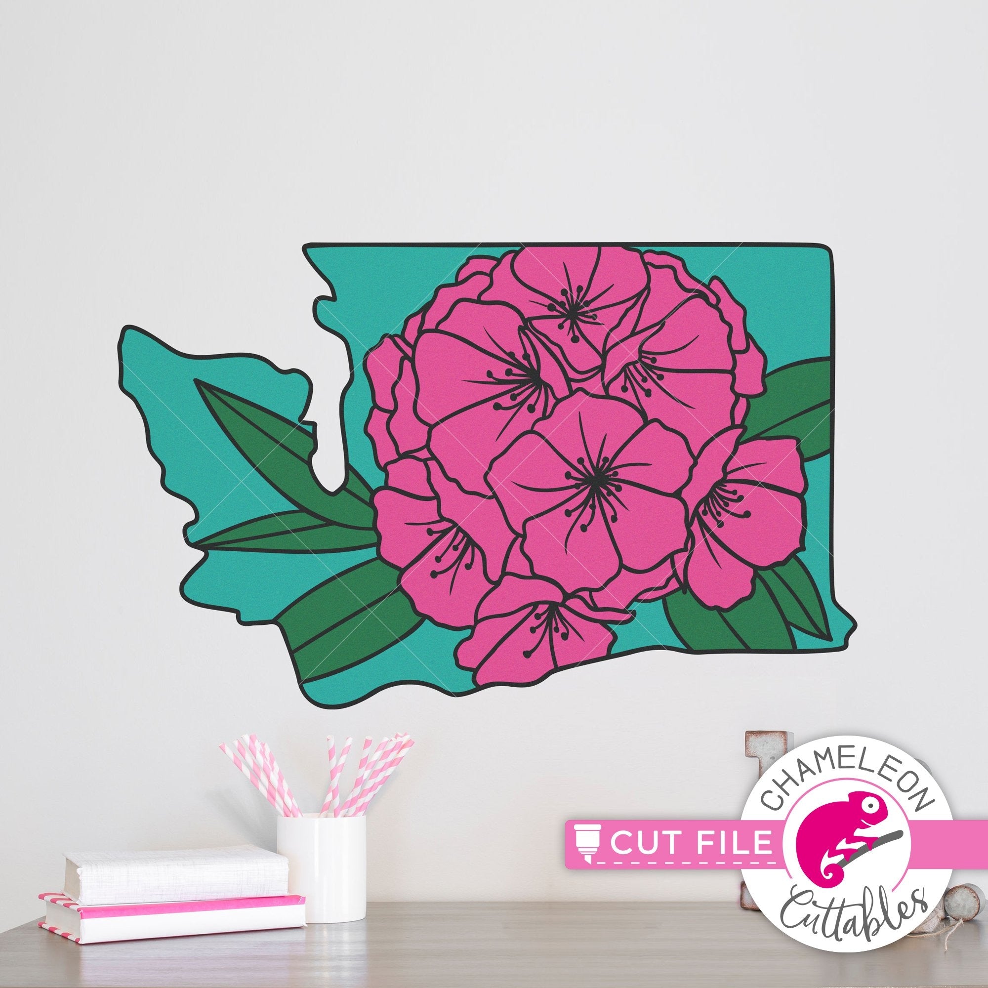 Download Washington state flower rhododendron layered svg png dxf ...