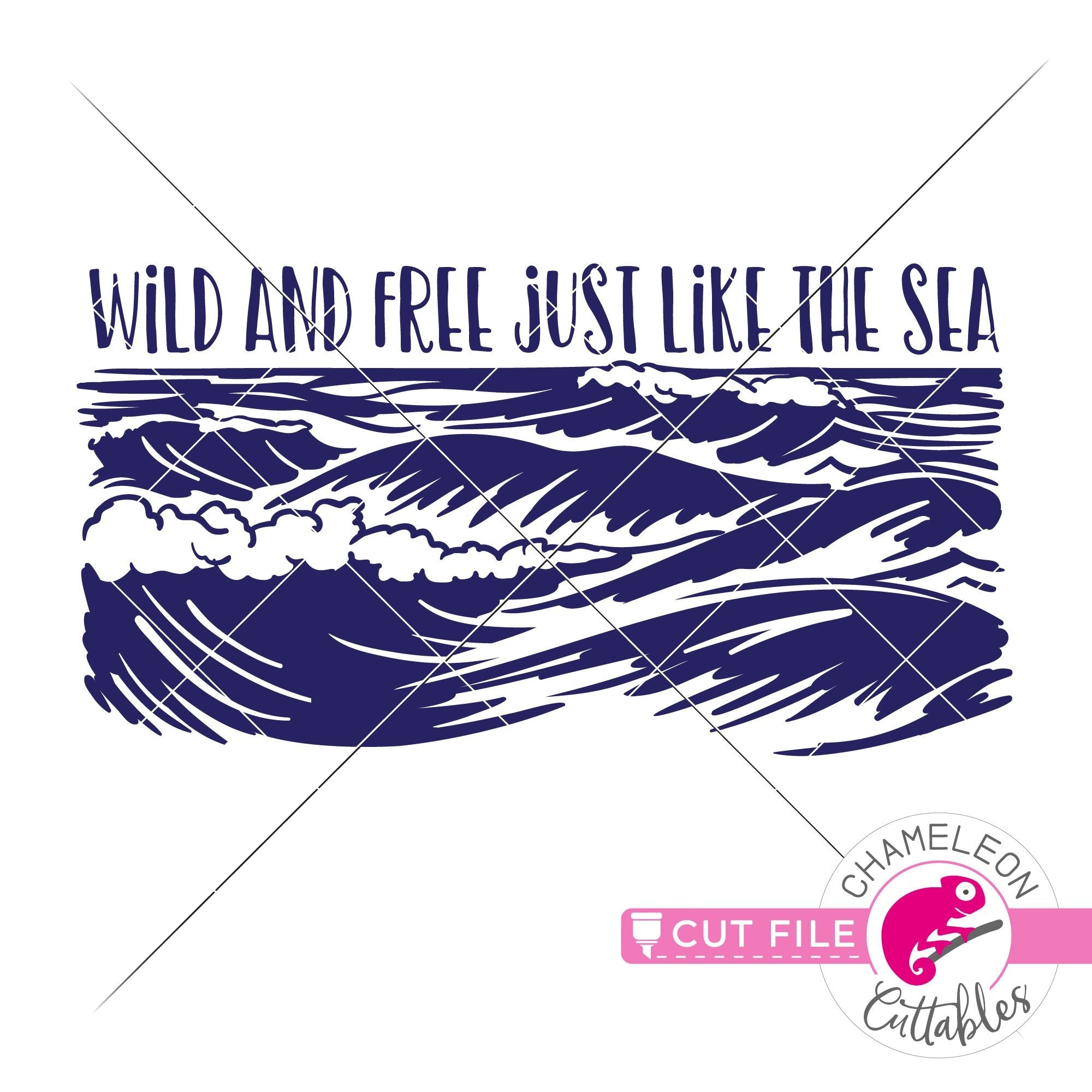 Download Wild And Free Just Like The Sea Ocean Waves Horizontal Svg Png Dxf Eps Jpeg Chameleon Cuttables Llc Chameleon Cuttables Llc