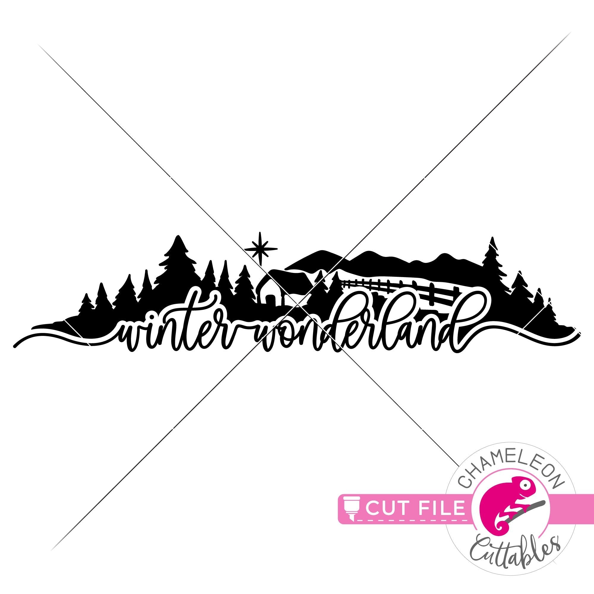 Download Winter Wonderland Landscape 2 Svg Png Dxf Eps Jpeg Chameleon Cuttables Llc Chameleon Cuttables Llc