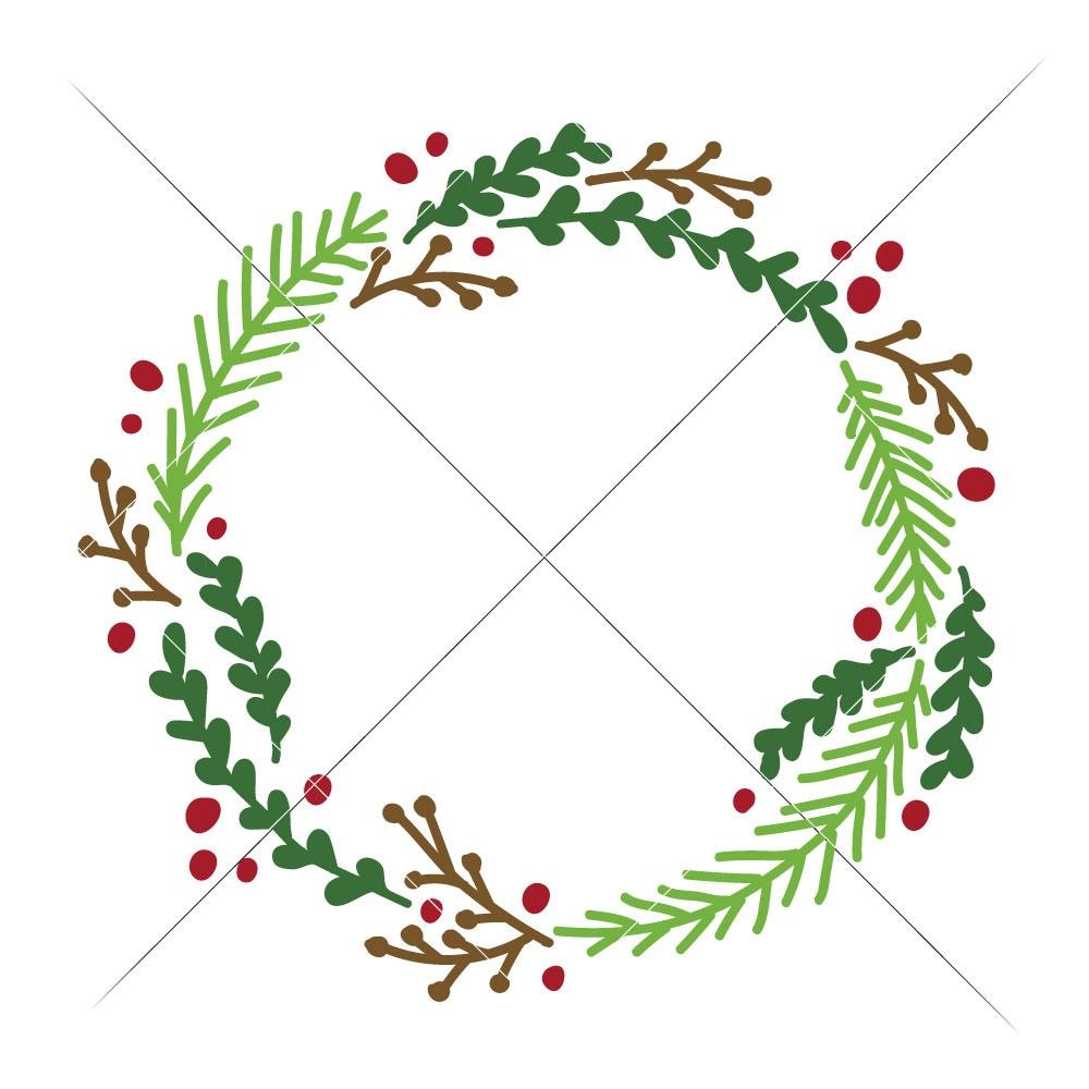 Download Wreath Christmas svg png dxf eps | Chameleon Cuttables LLC